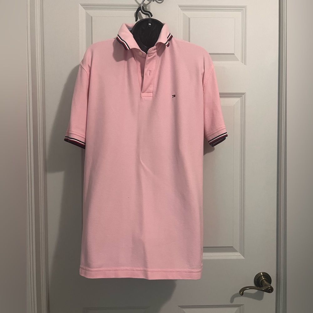 Men's Tommy Hilfiger Short-Sleeve Classic Fit Polo Shirt Size XL- Pink